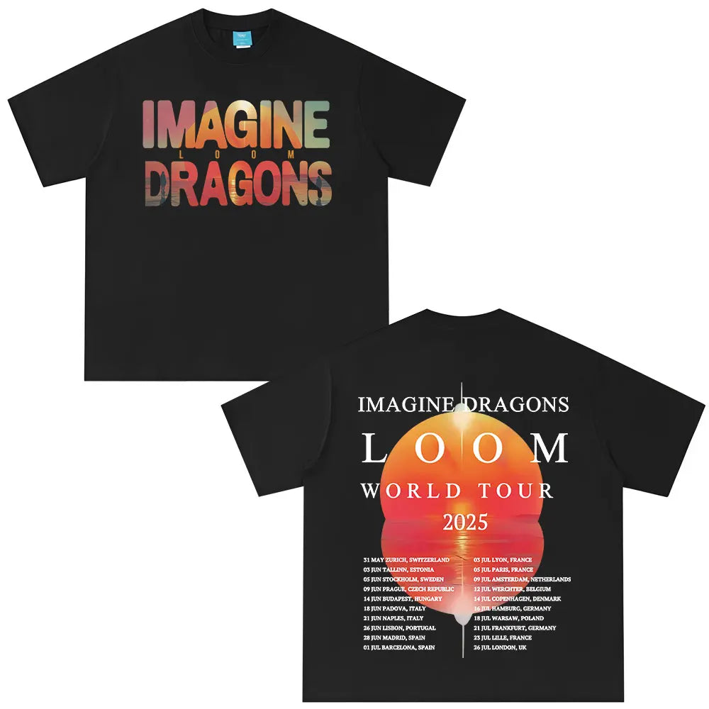 Imagine Dragons Band Loom World Tour 2025 póló Férfi Női ruházat