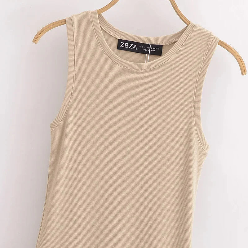 HXAO Női fekete hosszú ruhák 2025 tavaszi ujjatlan elegáns ruhák divatos hétköznapi vintage party khaki ruhák Vestidos