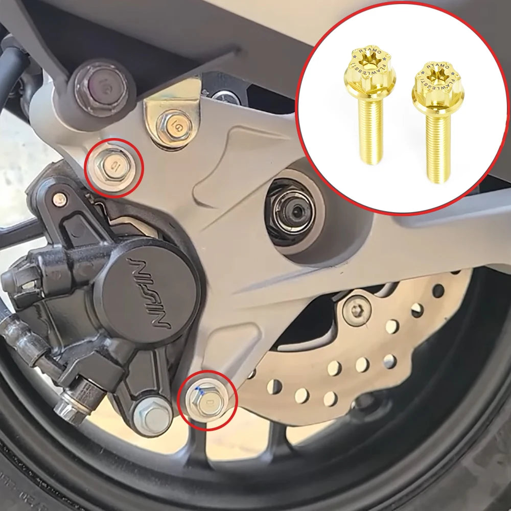 FLAWLESSTI Gr5 Titán forgattyúház Légszűrőház Hűtő Motorolaj Lengőkar Féktárcsa Kipufogócső Hátsó Lengéscsillapító Csavar Honda PCX 160-hoz
