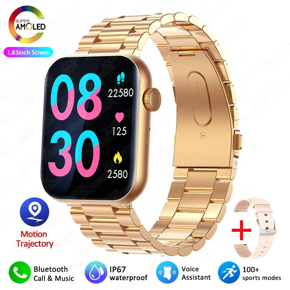 Új okosóra nőknek, teljes érintőképernyős, Bluetooth hívás, vízálló órák, sport fitneszkövető, okosóra hölgyeknek, Reloj Mujer