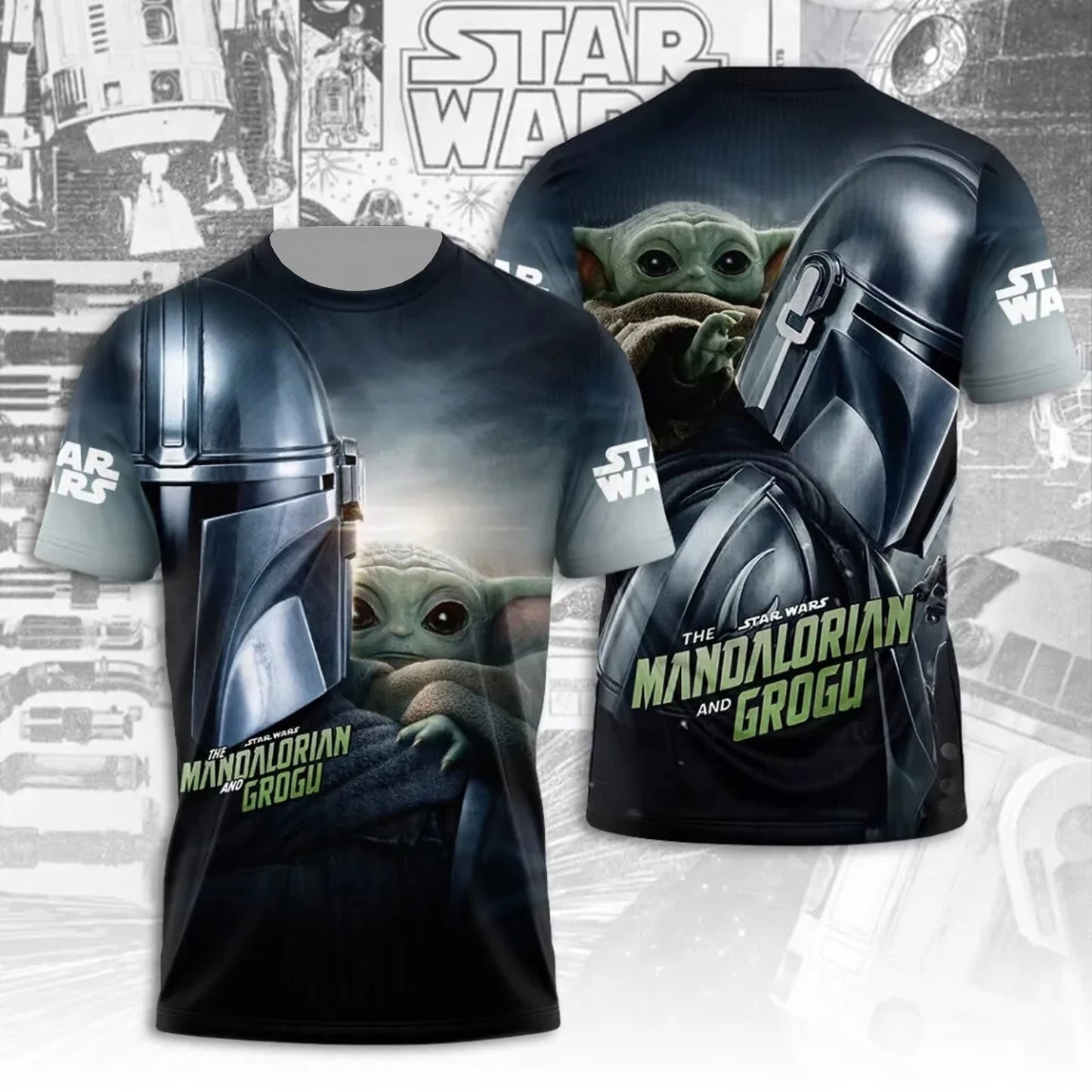 Star Wars klasszikus filmes logós gyerek póló, retró, utcai viselet, rövid ujjú, V-nyakú, unisex hiphop, hétköznapi rajongói felső