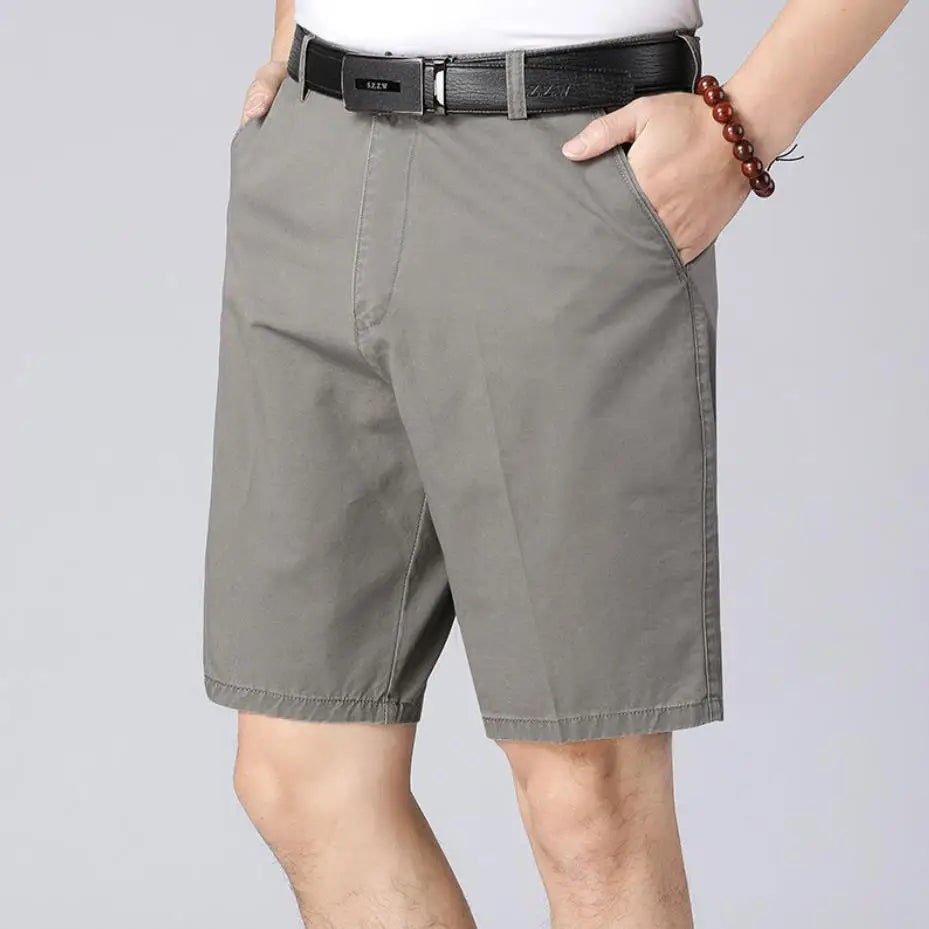 100% pamut rövidnadrág férfiaknak, térdig érő boardshorts, klasszikus márkájú, kényelmes ruházat, strandnadrág, férfi rövid nadrág