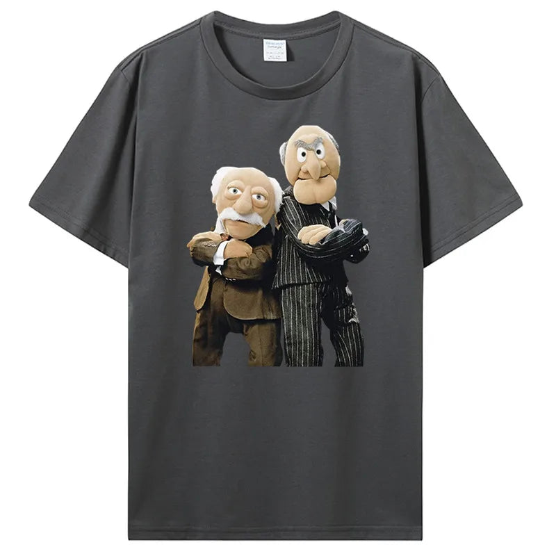 Statler and Waldorf fekete póló ruházat divat 100% pamut jó minőségű márkás pamut ing stílus menő ingek