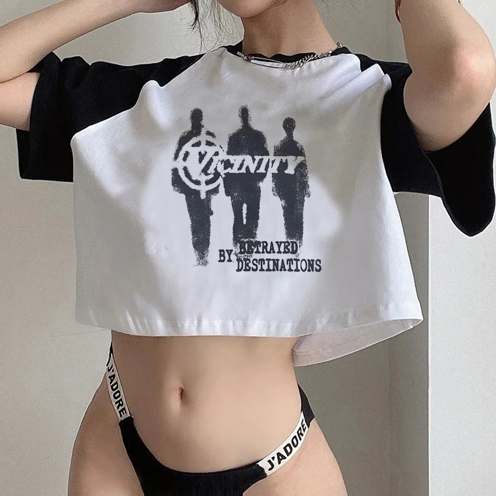 Y2k Star Girl esztétikus giccses crop top Női esztétika kiber Y2k vintage gótikus pólók