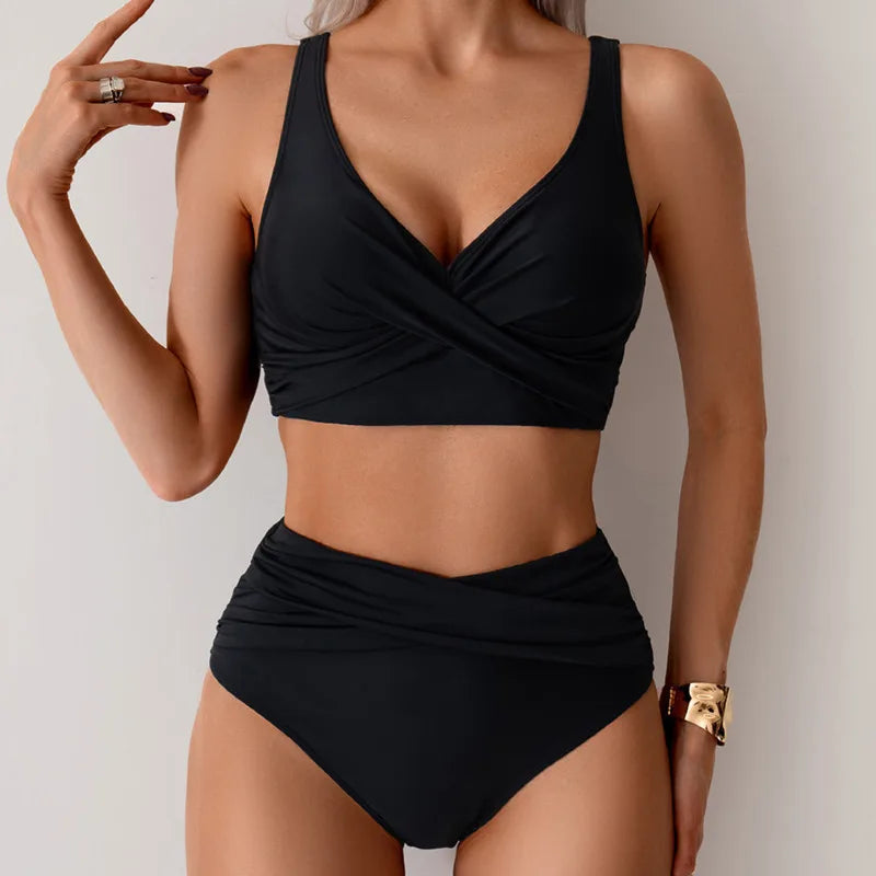 Nyári szexi bikinik push up fürdőruhák női fürdőruha női strandruhákhoz fürdőruhák magas derekú bikiniszett medencefürdőző