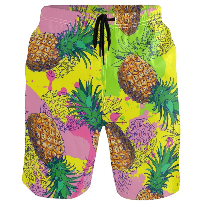 Vicces kacsa mintás férfi strandnadrág 3D mintás állatmintás boardshort