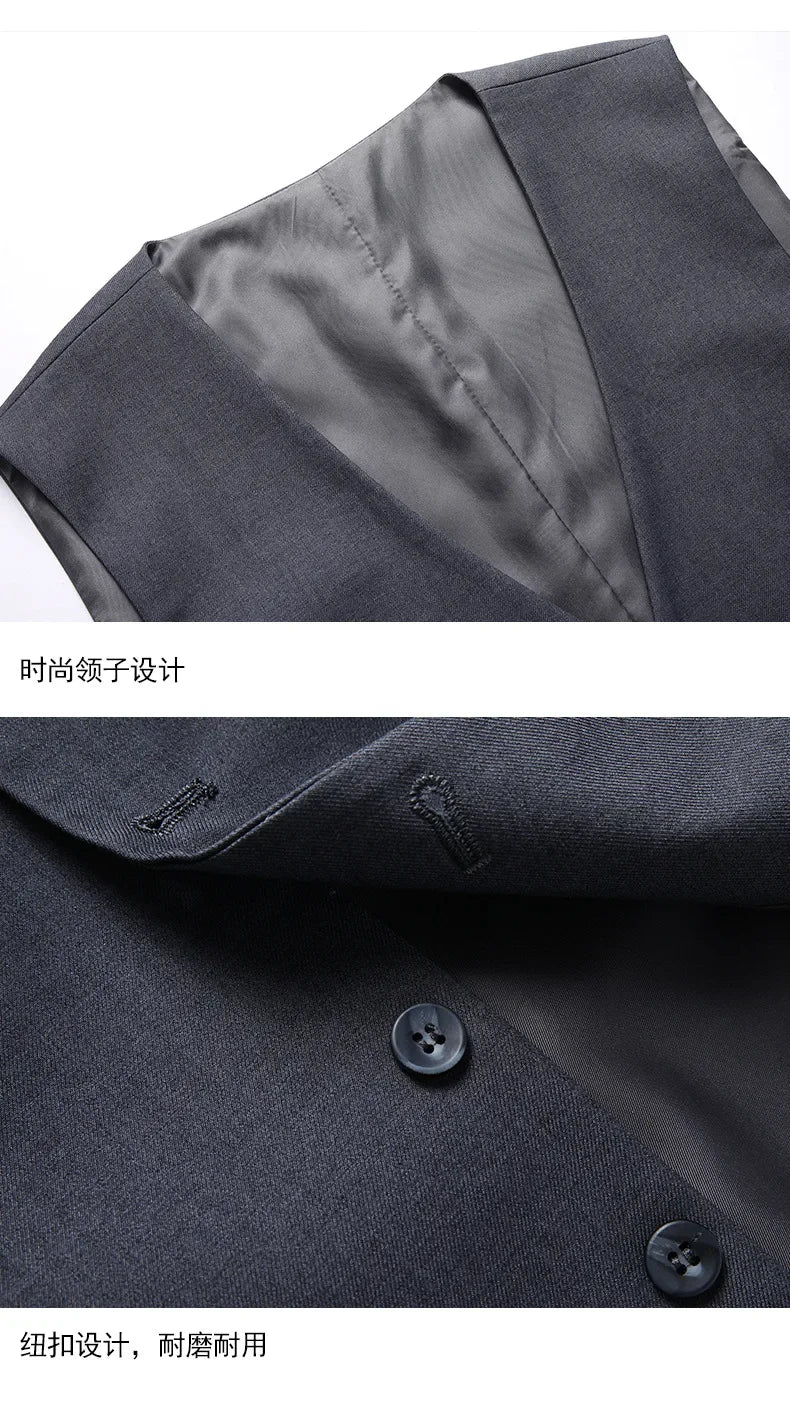 Férfi öltöny Butik Üzleti (Blazer + Mellény + Nadrág) Úri Esküvői Hétköznapi Professzionális Formális öltöny 3 részes M-6XL