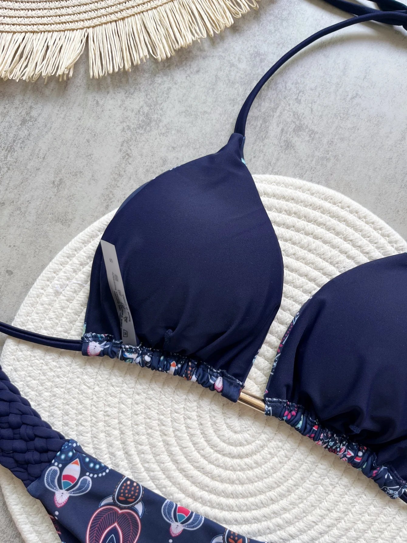 RUOTONSEPT nyomtatott pántnélküli mini tanga magas kivágású bikini női fürdőruha női fürdőruha kétrészes bikiniszett fürdőruha úszás