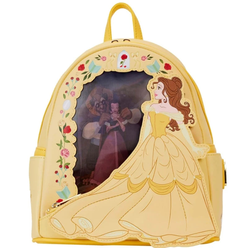 Cartoon Princess Character Collage Collection Mini Backpack Cinderella Lenticular Princess Mini Backpack