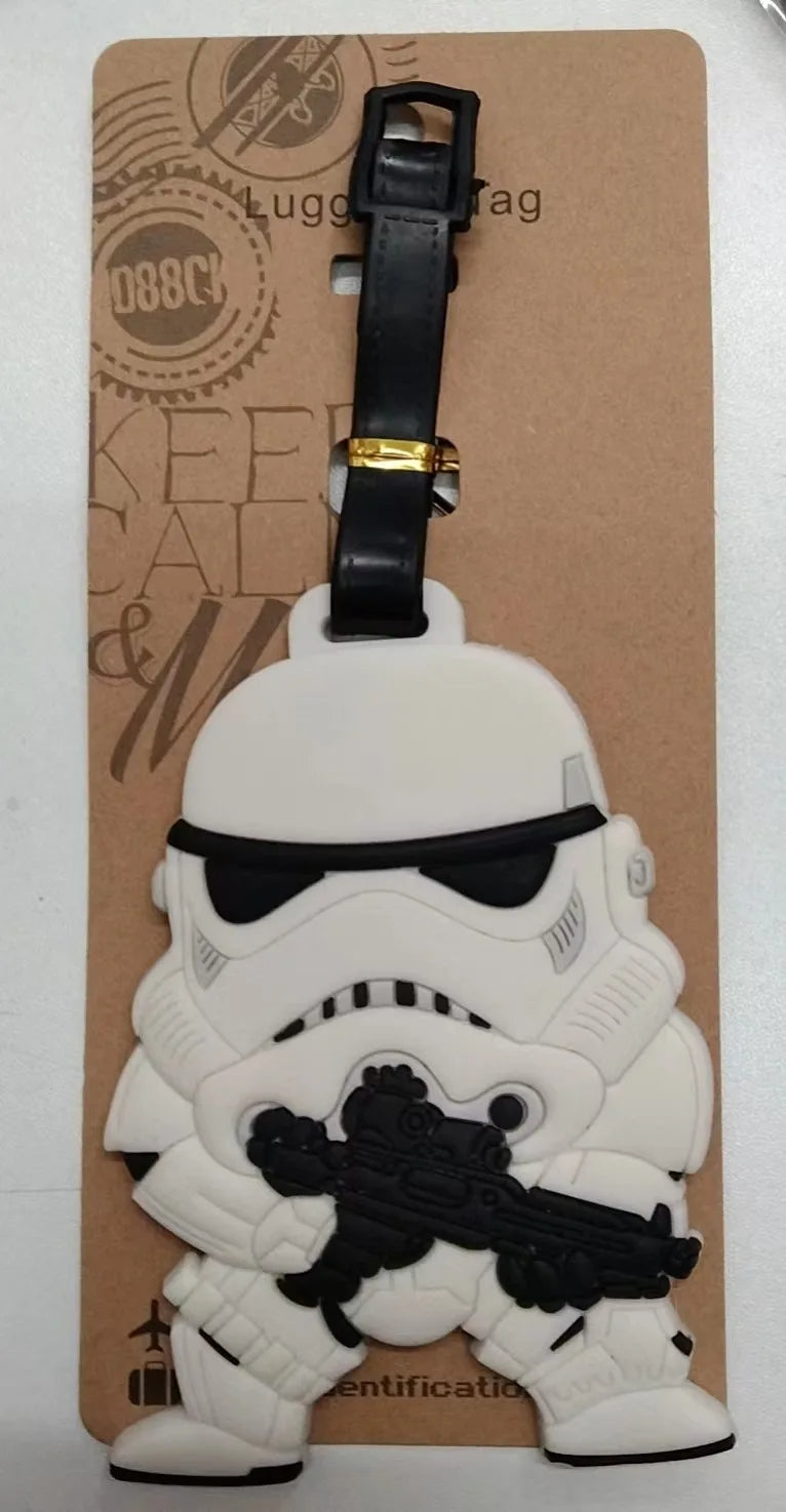 Star Wars utazó poggyászcímke rajzfilmfigura aranyos bőrönd azonosító címke beszállópoggyász címke divatos medál dísz ajándék