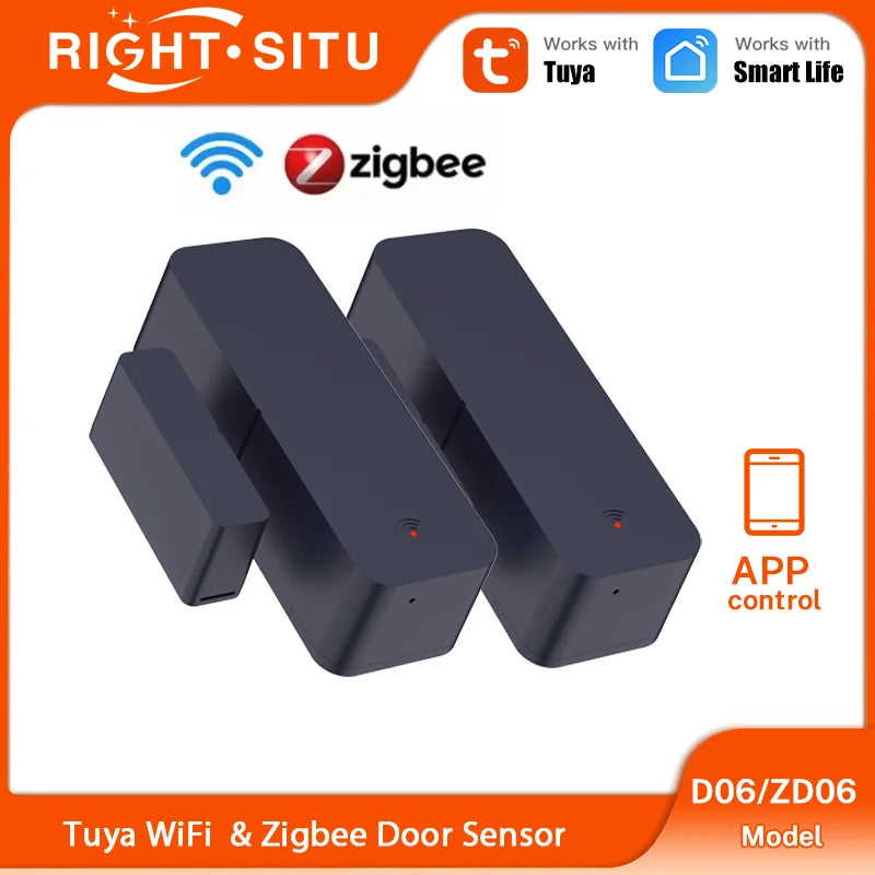 Tuya Zigbee 3.0 WiFi ajtóérzékelő ablakérzékelő szerződésérzékelő alkalmazás távirányító SmartLife Yandex Alexa-val működik