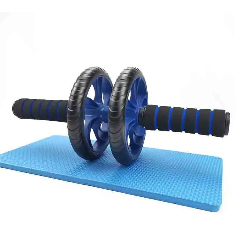 Csendes, kétkerekű hasizomhenger - PVC-ből és rozsdamentes acélból készült, alkalmas törzserősítő edzéshez és fitneszrajongóknak, hasizomhenger, edzőeszköz