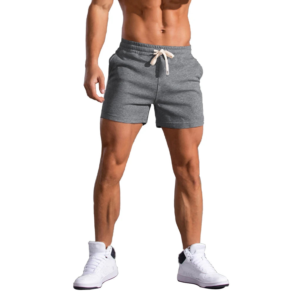 Férfi rövidnadrág, nyári, alkalmi, lélegző, húzózsinóros, rövidnadrág, egyszínű, boardshort, jogger, sportnadrág