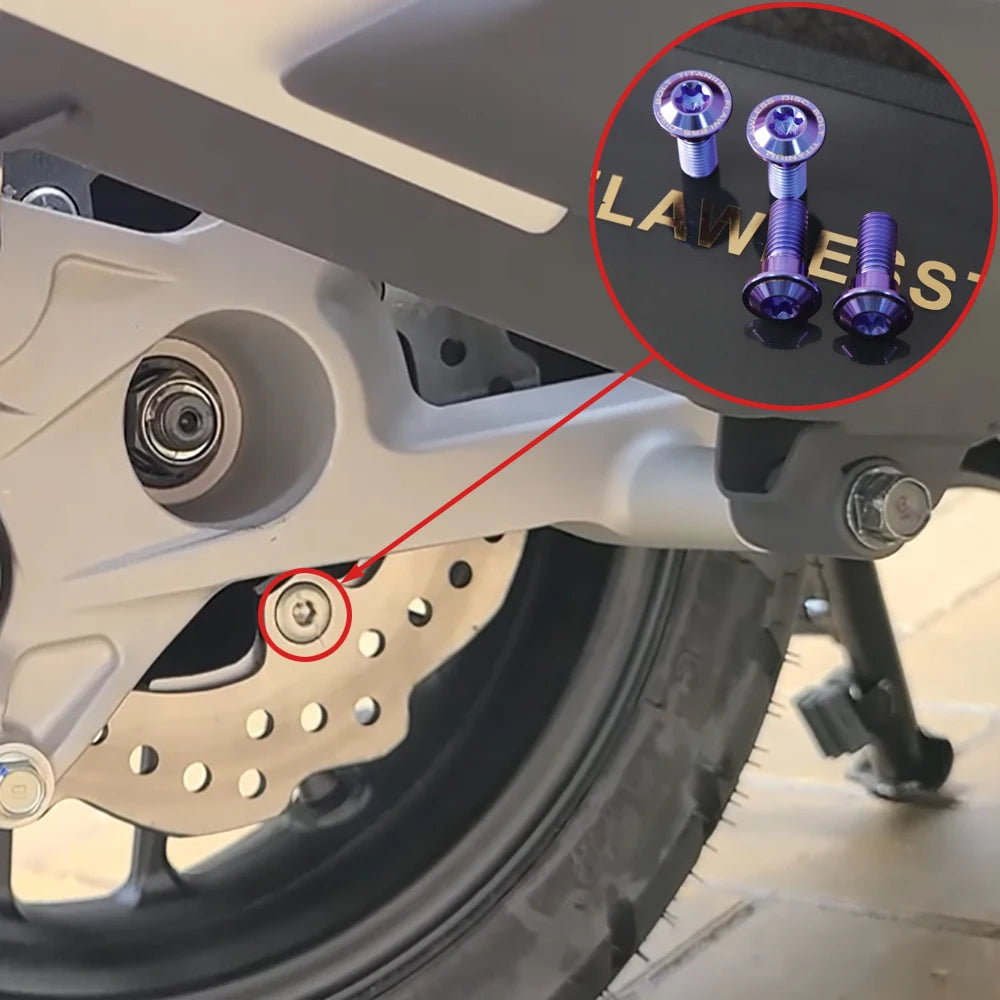 FLAWLESSTI Gr5 Titán forgattyúház Légszűrőház Hűtő Motorolaj Lengőkar Féktárcsa Kipufogócső Hátsó Lengéscsillapító Csavar Honda PCX 160-hoz