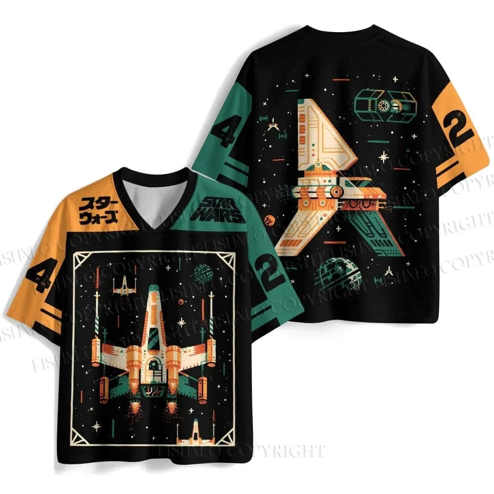 Star Wars klasszikus filmes logós gyerek póló, retró, utcai viselet, rövid ujjú, V-nyakú, unisex hiphop, hétköznapi rajongói felső