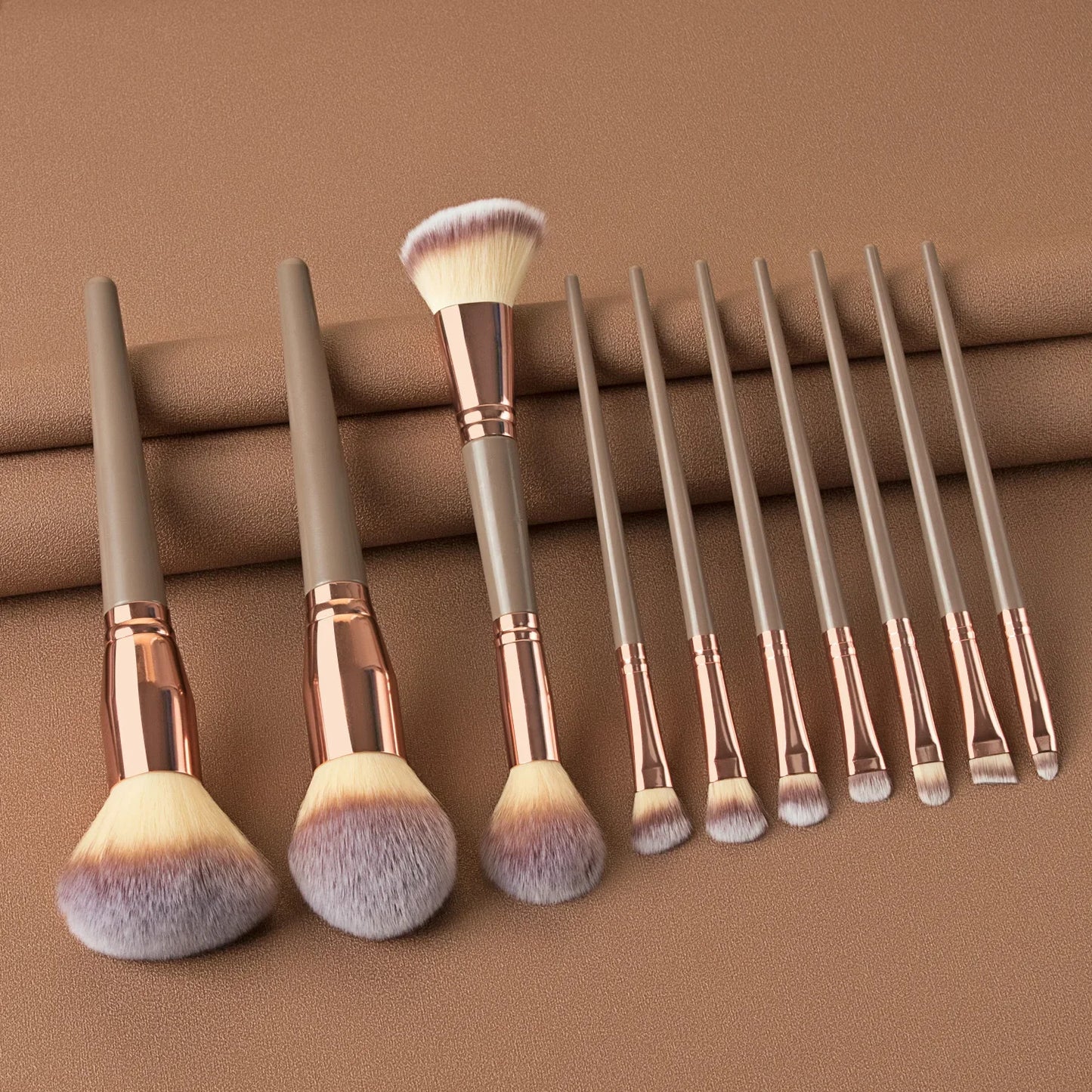 Sminkecset készlet, 15 db-os arc- és szemsminkecset készlet – alapozó púder pirosító ecset, szemhéjfesték szemceruza szemöldök ecset, highlighter ecset