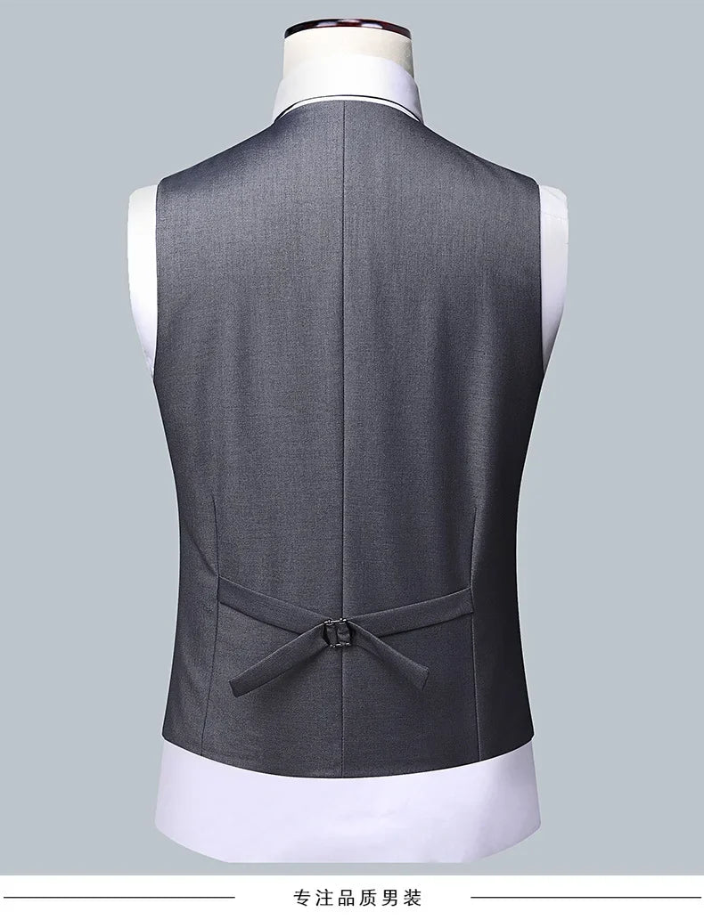 Férfi öltöny Butik Üzleti (Blazer + Mellény + Nadrág) Úri Esküvői Hétköznapi Professzionális Formális öltöny 3 részes M-6XL