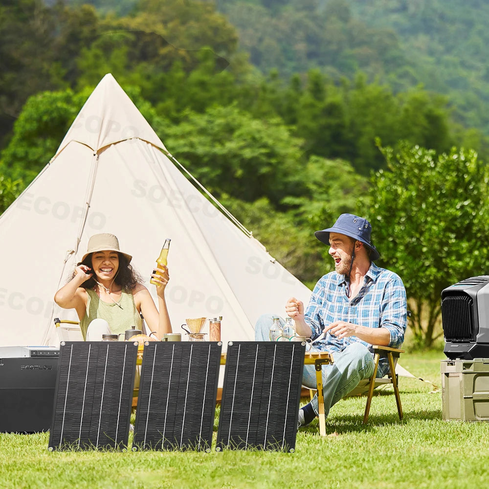 SOECOPO 2400W-os rugalmas napelemkészlet 3 db 800W-os fotovoltaikus panellel, 18V-os akkumulátortöltővel, ingyenes 100A-es vezérlővel lakókocsis kempingezéshez