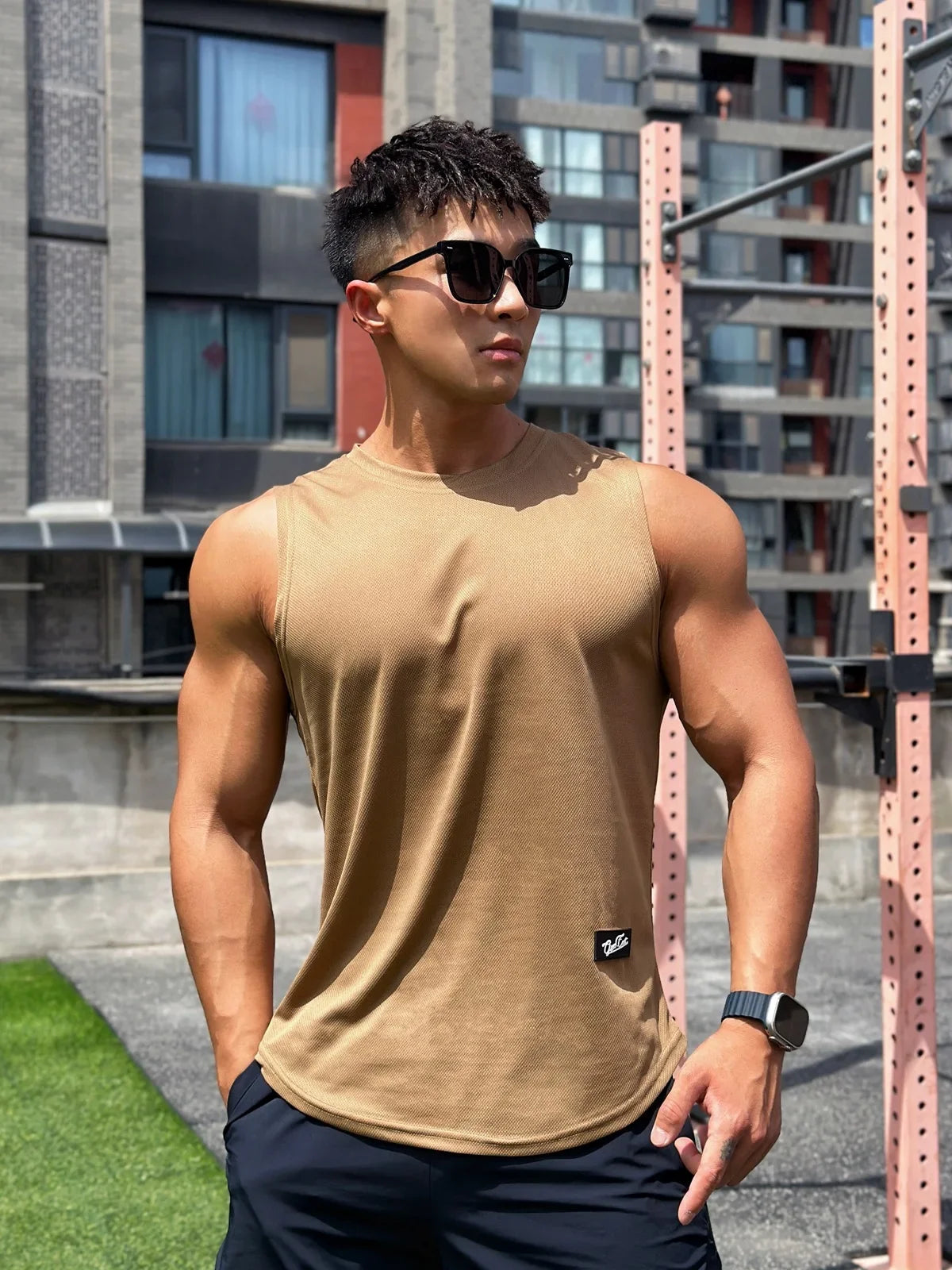 2025 Nyári Új Trend Férfi Tank Top Hálós  Sport Fitness  Ujjatlan Gyorsan Száraz