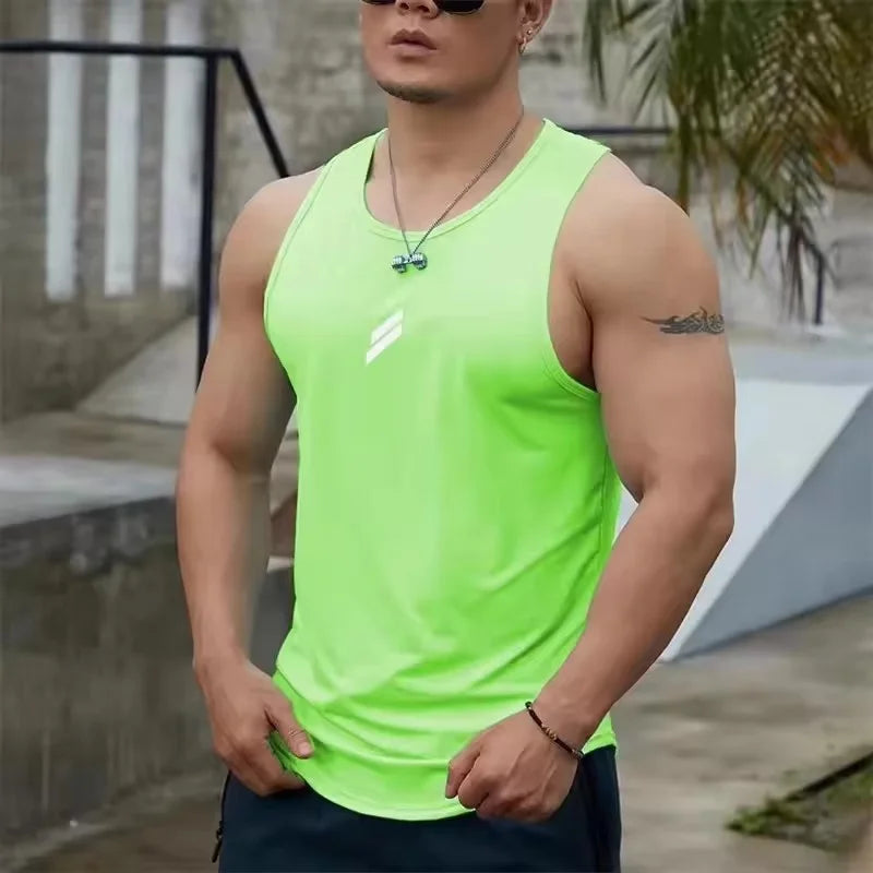 2025 Nyári Férfi Tank Top Hálós Sport Fitnesz Felsők Ujjatlan