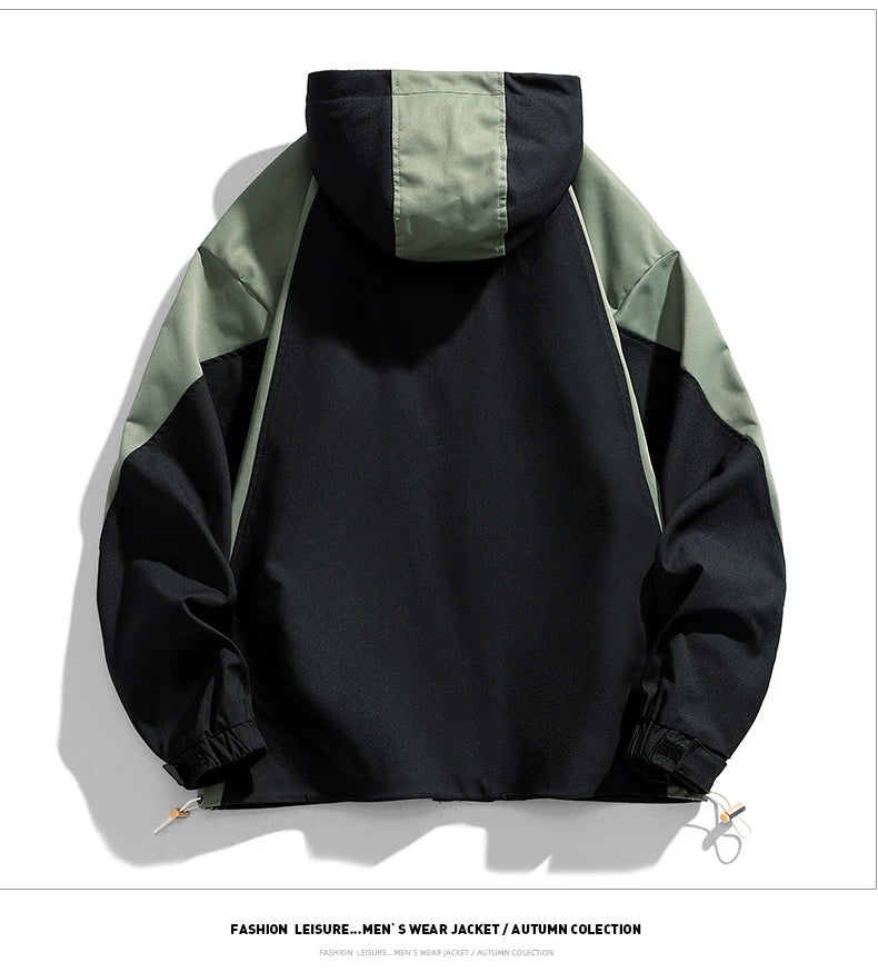 Férfi kapucnis dzseki, laza felsőruházat, túrázáshoz, sportruházat, férfi lezser, lélegző dzseki, férfi széldzseki, plus size M-8XL 150KG