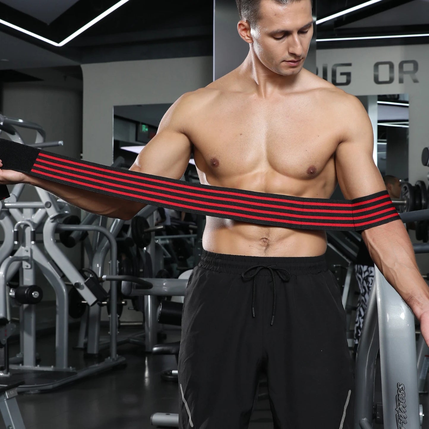 WOSWEIR-Könyökvédő, Professzionális edzőtermi fitneszfelszerelés, Súlyemelő férfi rugalmas nyomás alatti merevítő, Könyöktámasz