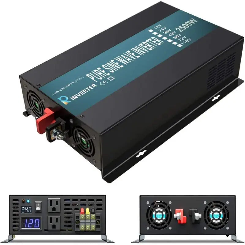 Megbízható tiszta szinuszhullámú napelemes inverter 1000W/1500W/2000W/2500W/3000W/5000W 12V/24V/48V DC - 120V/220VAC tápegység-átalakító