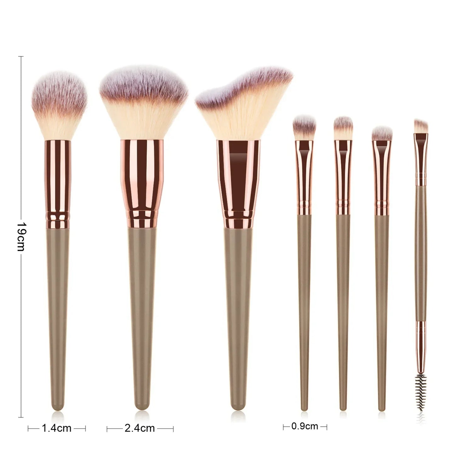 Sminkecset készlet, 15 db-os arc- és szemsminkecset készlet – alapozó púder pirosító ecset, szemhéjfesték szemceruza szemöldök ecset, highlighter ecset