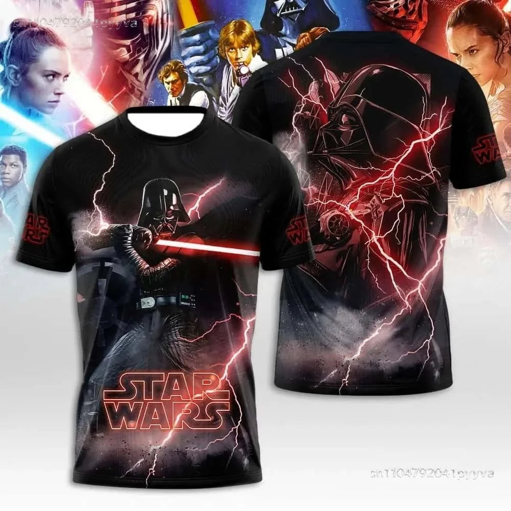 Star Wars 50. évfordulós póló - Férfi és női, gyerek, hétköznapi, partira és tematikus eseményre való, mintás, nyári rövid ujjú felső