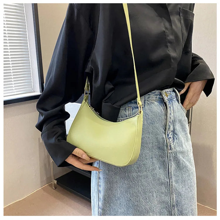 Divatos és trendi egyszínű kézitáska, egyszerű és új kis négyzet alakú táska, stílusos és kiváló minőségű egyvállas hónaljtáska