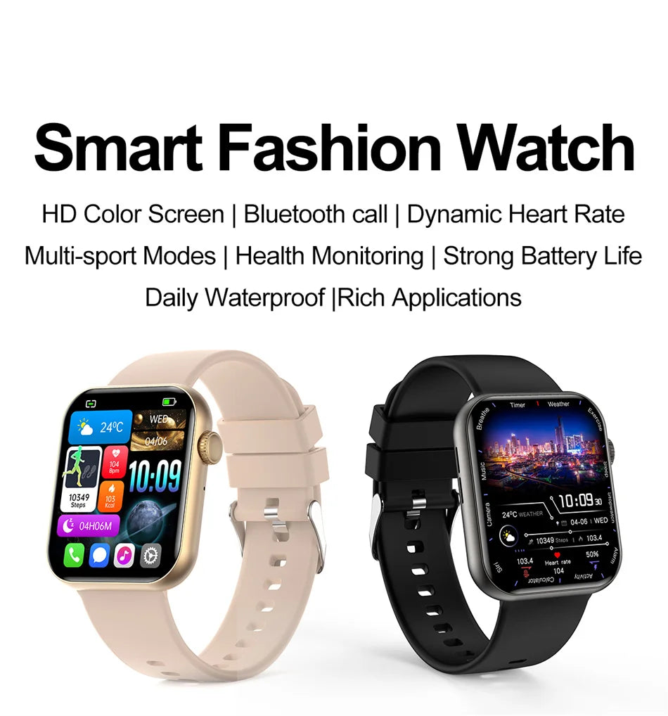 Új okosóra nőknek, teljes érintőképernyős, Bluetooth hívás, vízálló órák, sport fitneszkövető, okosóra hölgyeknek, Reloj Mujer