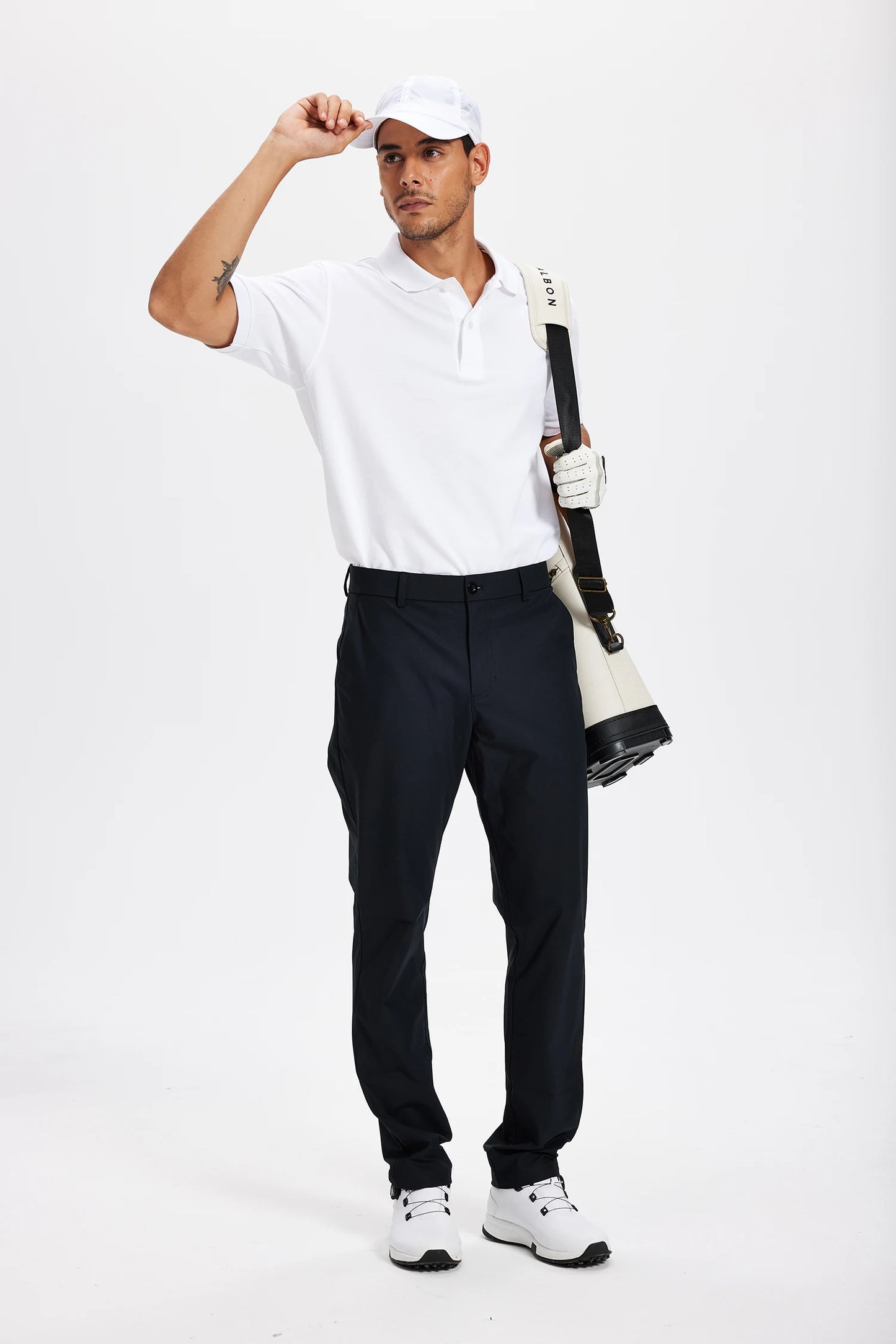 Férfi golfnadrág 30"/32"/34" Stretch munkaruha nadrág Slim, egyenes szabású, könnyű, minőségi üzleti nadrág, lezser öltönynadrág