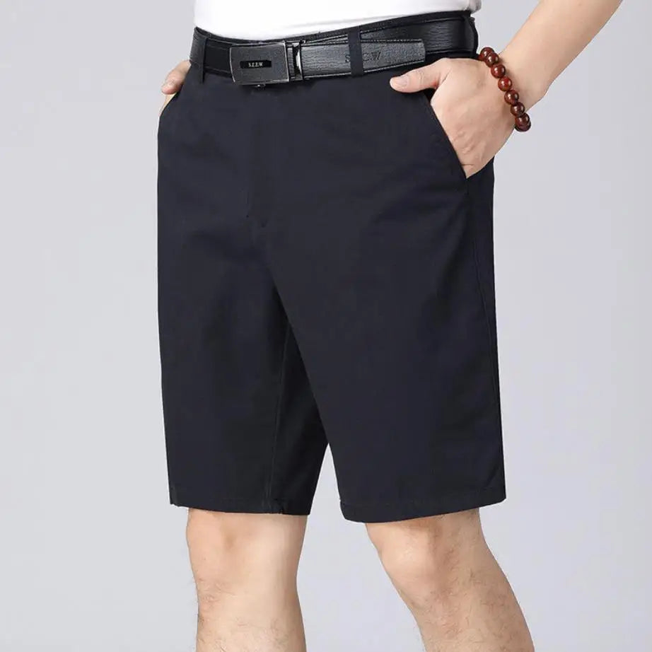100% pamut rövidnadrág férfiaknak, térdig érő boardshorts, klasszikus márkájú, kényelmes ruházat, strandnadrág, férfi rövid nadrág
