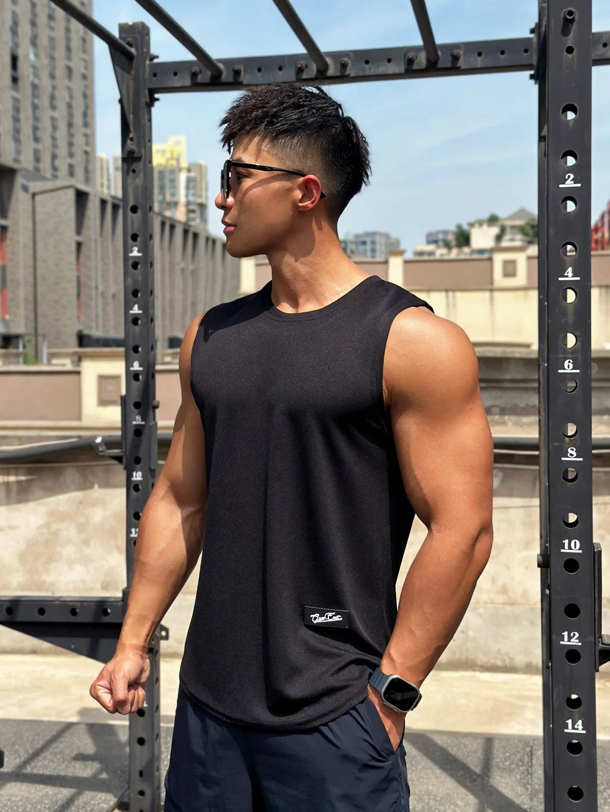 2025 Nyári Új Trend Férfi Tank Top Hálós  Sport Fitness  Ujjatlan Gyorsan Száraz