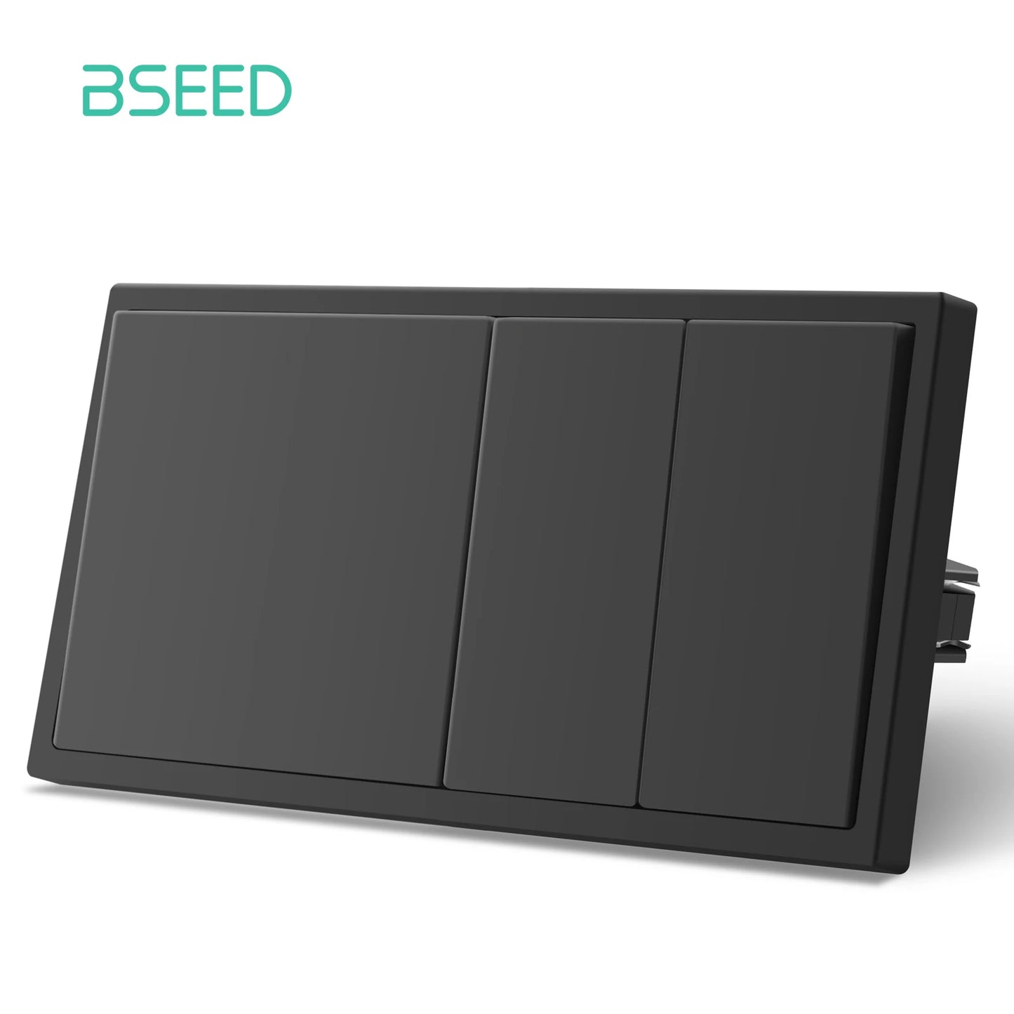 BSEED 1/2-es mechanikus gombos kapcsolók, 1 állású, EU fali aljzatok, USB tápcsatlakozókkal, műanyag panel, LED-ek nélkül, fekete sorozat