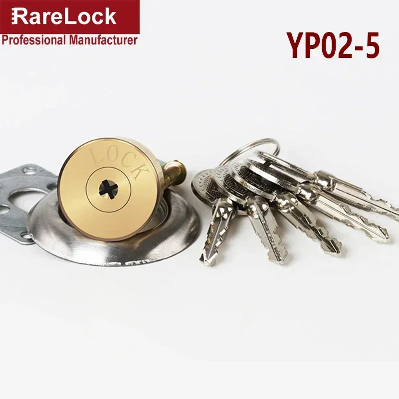 Sárgaréz ajtózár hengeres kapuzárak különböző kulcsokkal 35-45 mm vastagságú hálószobai fürdőszobai kiegészítő Rarelock A