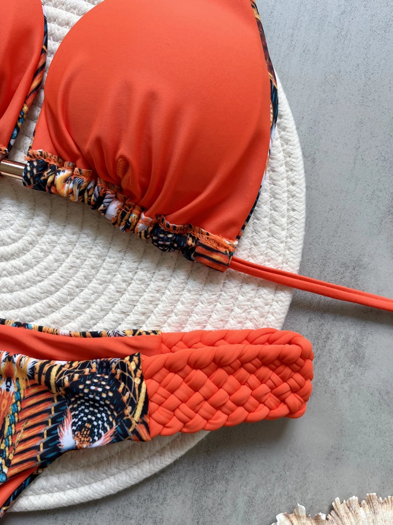 RUOTONSEPT nyomtatott pántnélküli mini tanga magas kivágású bikini női fürdőruha női fürdőruha kétrészes bikiniszett fürdőruha úszás