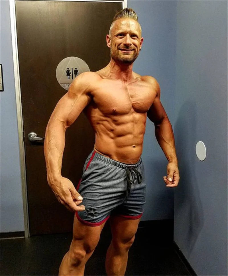Férfi rövidnadrág kocogáshoz, fitneszhez, edzéshez, testépítéshez