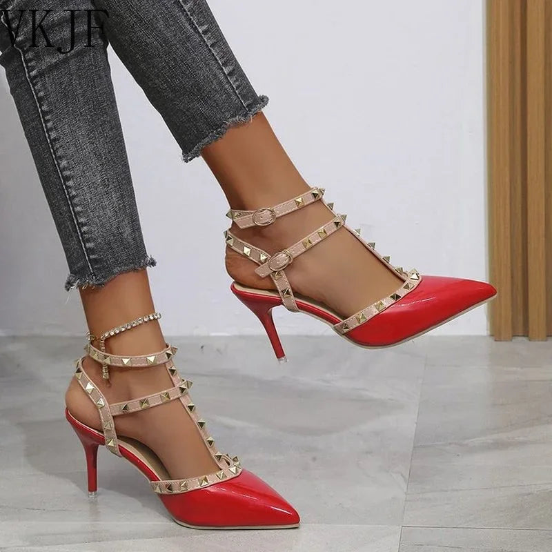 Cipők Női 2022 Nyári Női Magassarkú Valentin Napi Cipők Női Hegyes Orrú Pumps Női Cipő Zapatos Chaussure Femme
