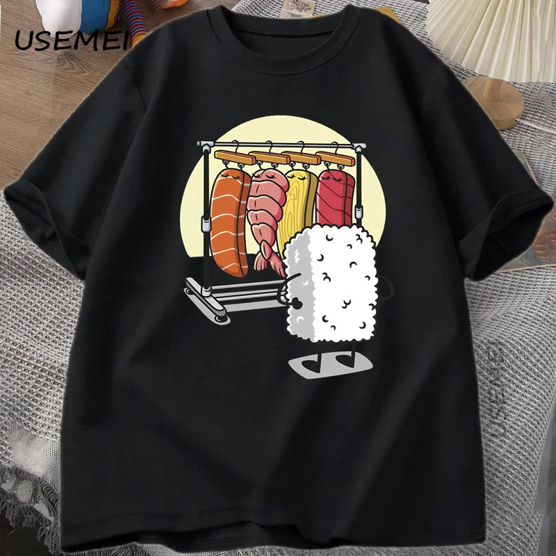 Sushi Gardrób Póló Női Férfi Vicces Kiváló Minőségű Póló Pamut