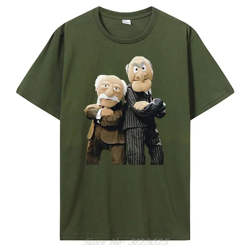 Statler and Waldorf fekete póló ruházat divat 100% pamut jó minőségű márkás pamut ing stílus menő ingek