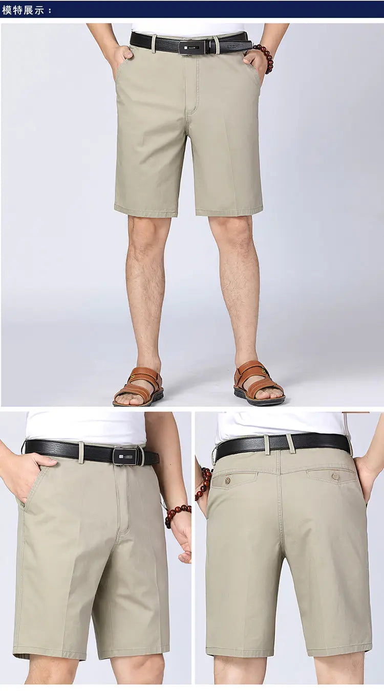 100% pamut rövidnadrág férfiaknak, térdig érő boardshorts, klasszikus márkájú, kényelmes ruházat, strandnadrág, férfi rövid nadrág
