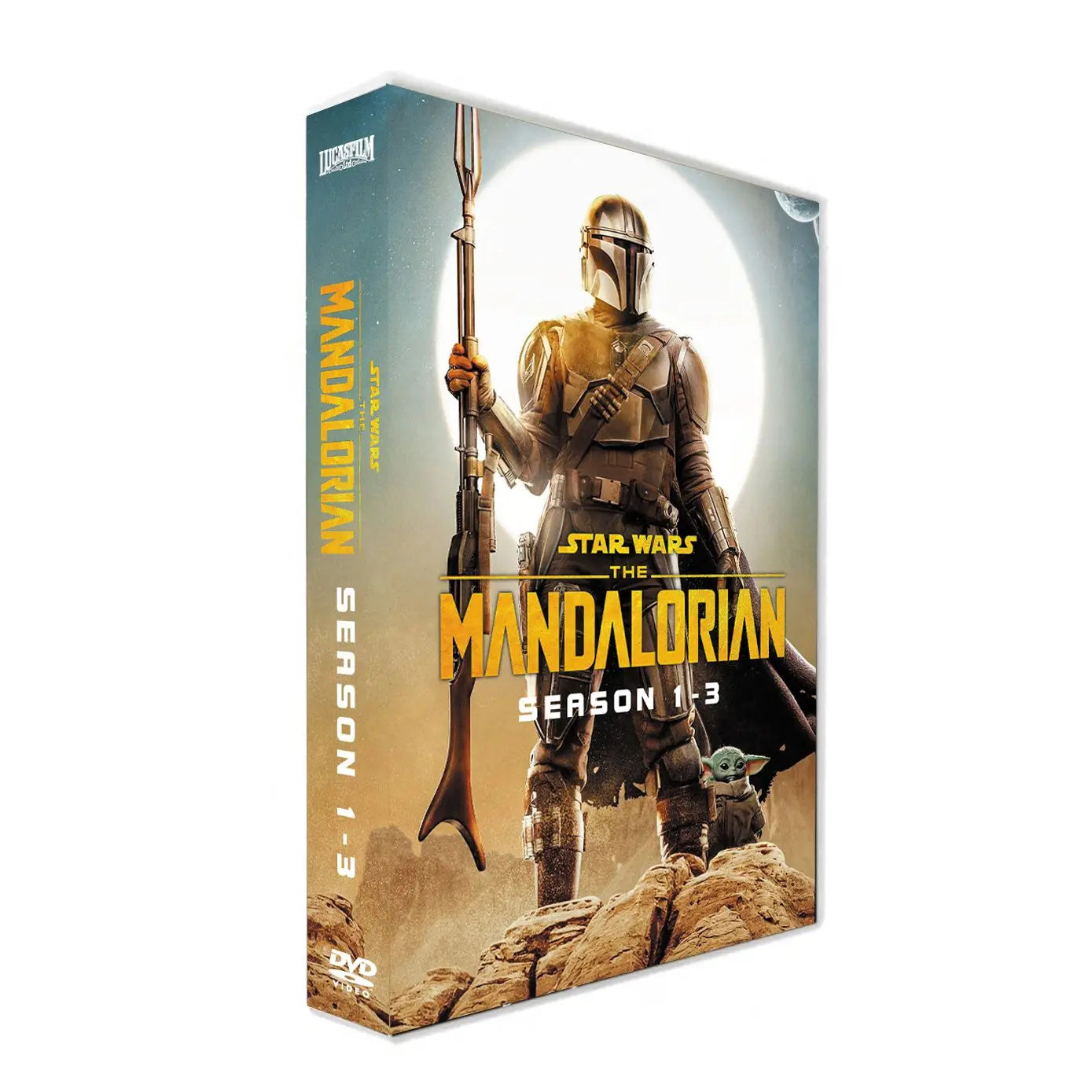 Star Wars film: A mandalóri 7 db-os DVD Din Djarin 1-3 évad díszdobozban Super Definition képlemez Cosplay angol lemez ajándékok