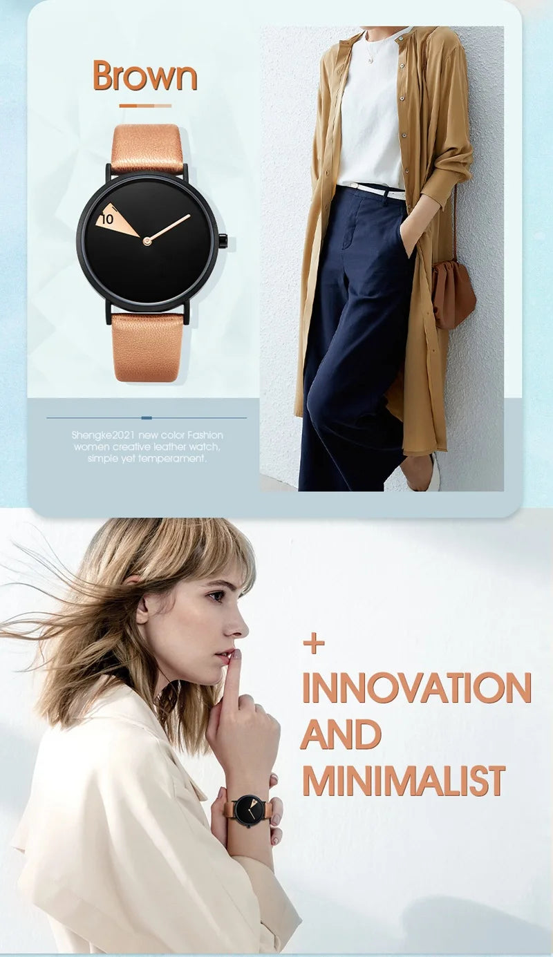 Női karóra kreatív karóra női karóra forgó bőrszíjas karórák óra Montres Femme Reloj Mujer Relogio Feminino
