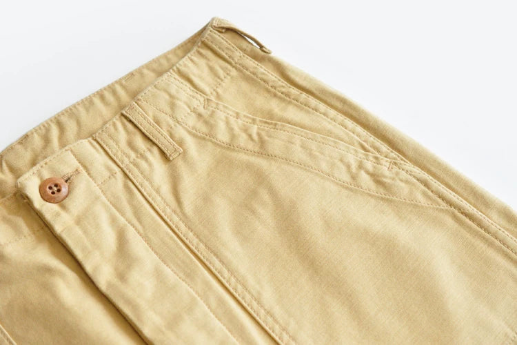 SauceZhan OG107 Utility  Katonai  Klasszikus Cargo Olive Férfi  Nadrág Szatén Pamut Egyenes Fazonú