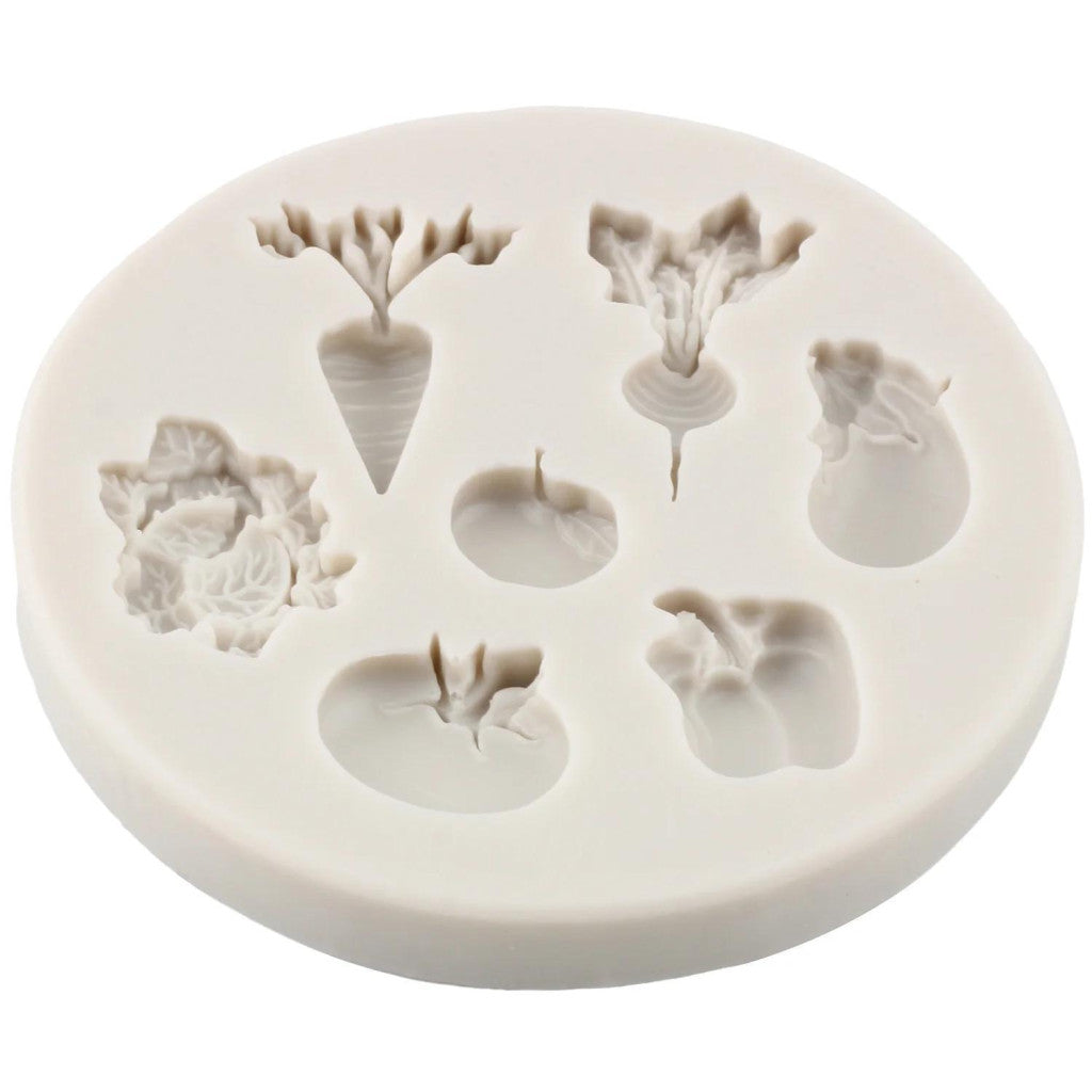 Zöldségtémájú szilikon forma tortadíszítéshez