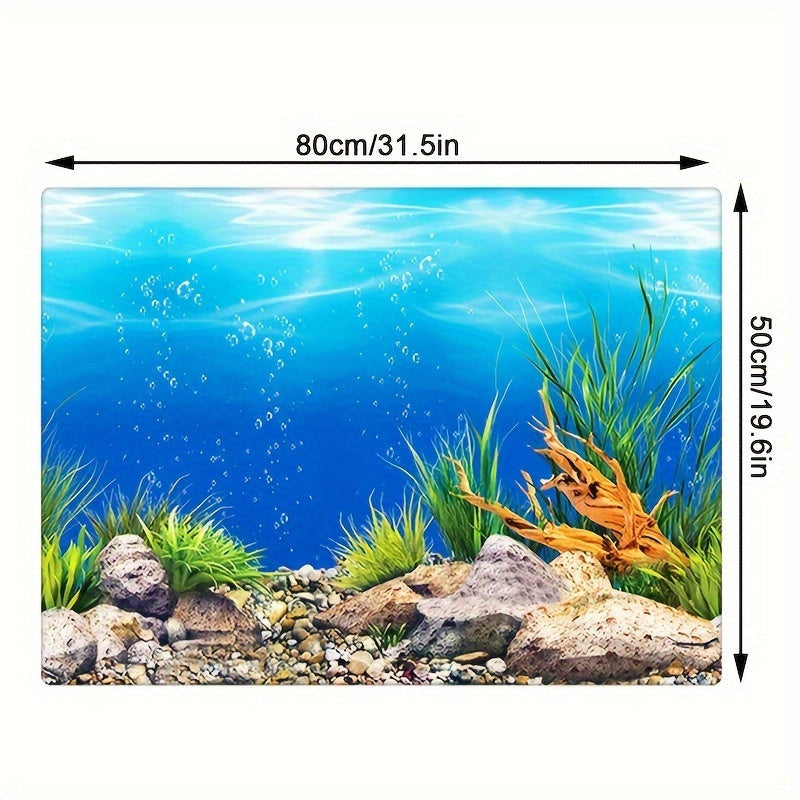 Akvárium Háttérpapír, Kétoldalas Akvárium Dekoratív Háttér 30 x 50 cm
