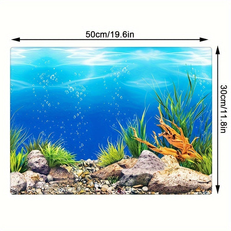 Akvárium Háttérpapír, Kétoldalas Akvárium Dekoratív Háttér 30 x 50 cm