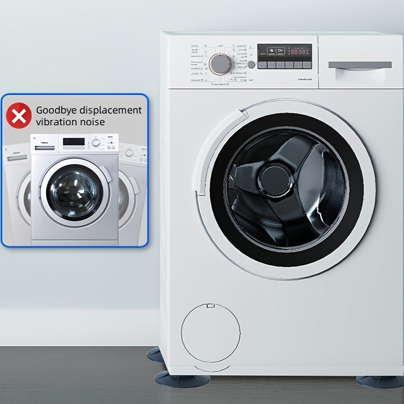 4db Anti-Vibrációs Mosógép Párna - Csúszásmentes, Zajcsökkentő Műanyag