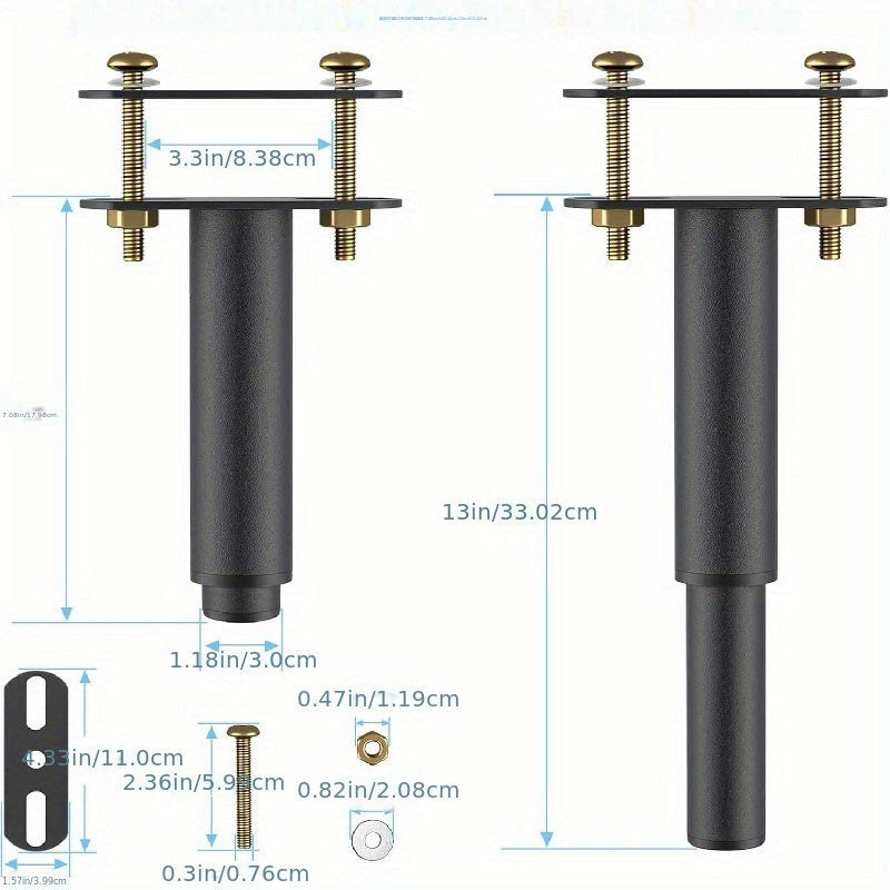 1 Készlet 272,16 KG Állítható Fém Ágykeret Láb, Nagy Teherbírású Középső Lemezszalag Láb
